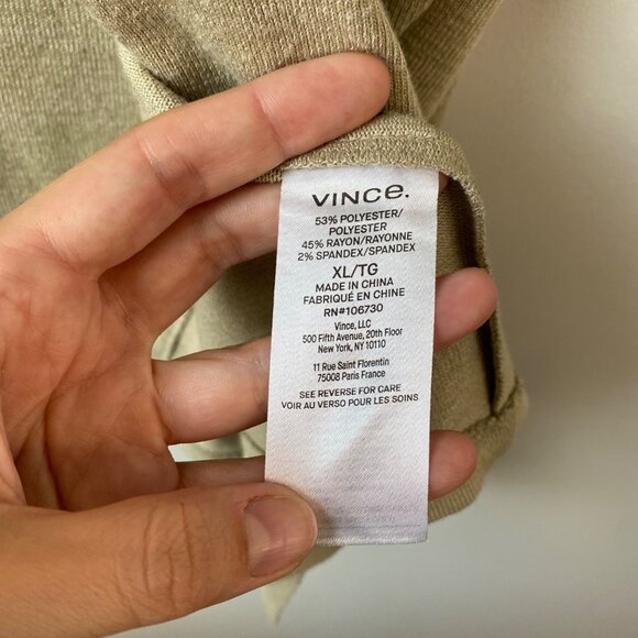 Vince Side-Drape Skirt Womens Size XL Sepia Ruched Faux Wrap Stretch Knit‎ - Picture 6 of 11